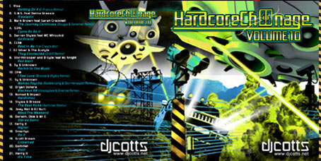 Hardcore Ch00nage Volume 10 design with UFO/Area 51 concept design artwork.